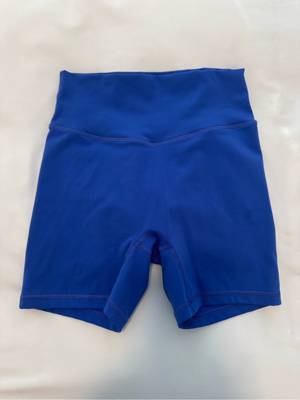 High-Rise Athletic Bike Shorts in Cobalt Blue